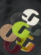 Gallery Dept. - Paint-Splattered Embellished Cotton-Jersey Hoodie - Black