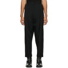 BED J.W. FORD Black Wool Serge Trousers