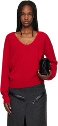 Commission Red U Neck Sweater