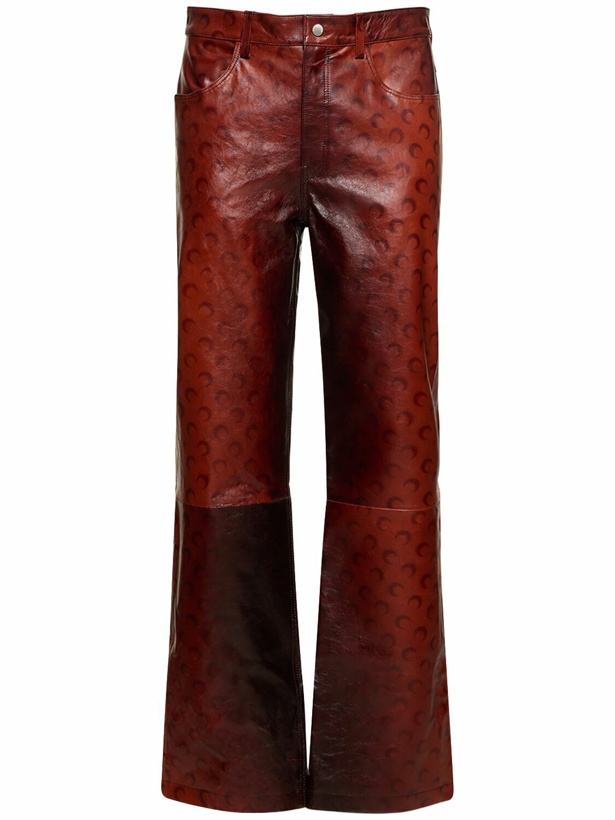 Photo: MARINE SERRE - Airbrushed Leather Wide Leg Pants