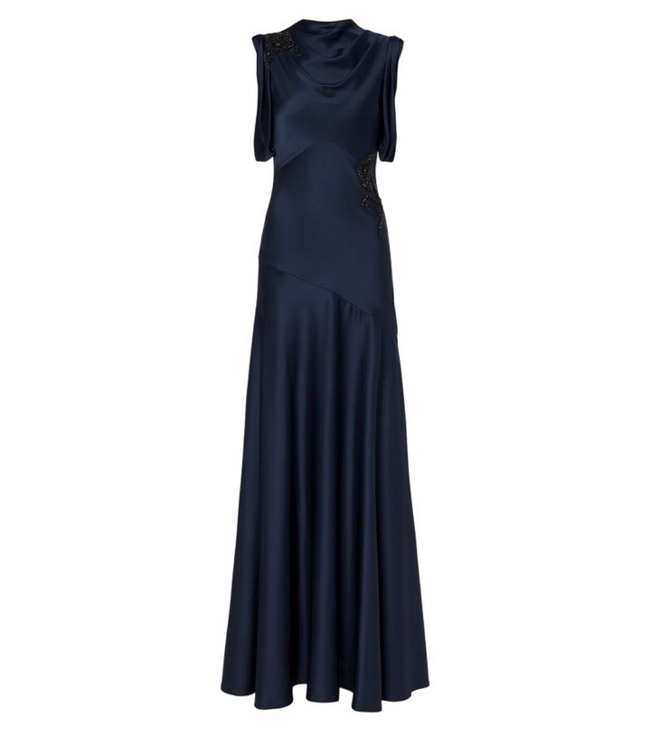 Photo: Erdem Draped embellished satin cady gown
