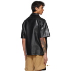 Rhude Black Leather Snap Shirt