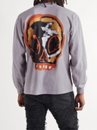 COME TEES - Turning Point Printed Cotton-Jersey T-Shirt - Gray