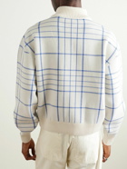 Jacquemus - Checked Merino Wool-Blend Half-Zip Sweater - Neutrals