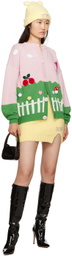 GCDS Yellow Hairy Mini Skirt