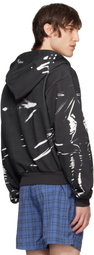 Praying Black Latex Printed Hoodie
