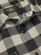 RRL - Matlock Checked Cotton and Linen-Blend Twill Shirt - Black