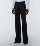 Saint Laurent - High-rise straight silk pants