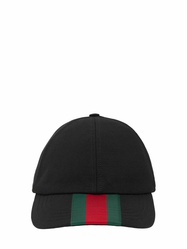 Photo: GUCCI New Winter Web Wool Baseball Cap