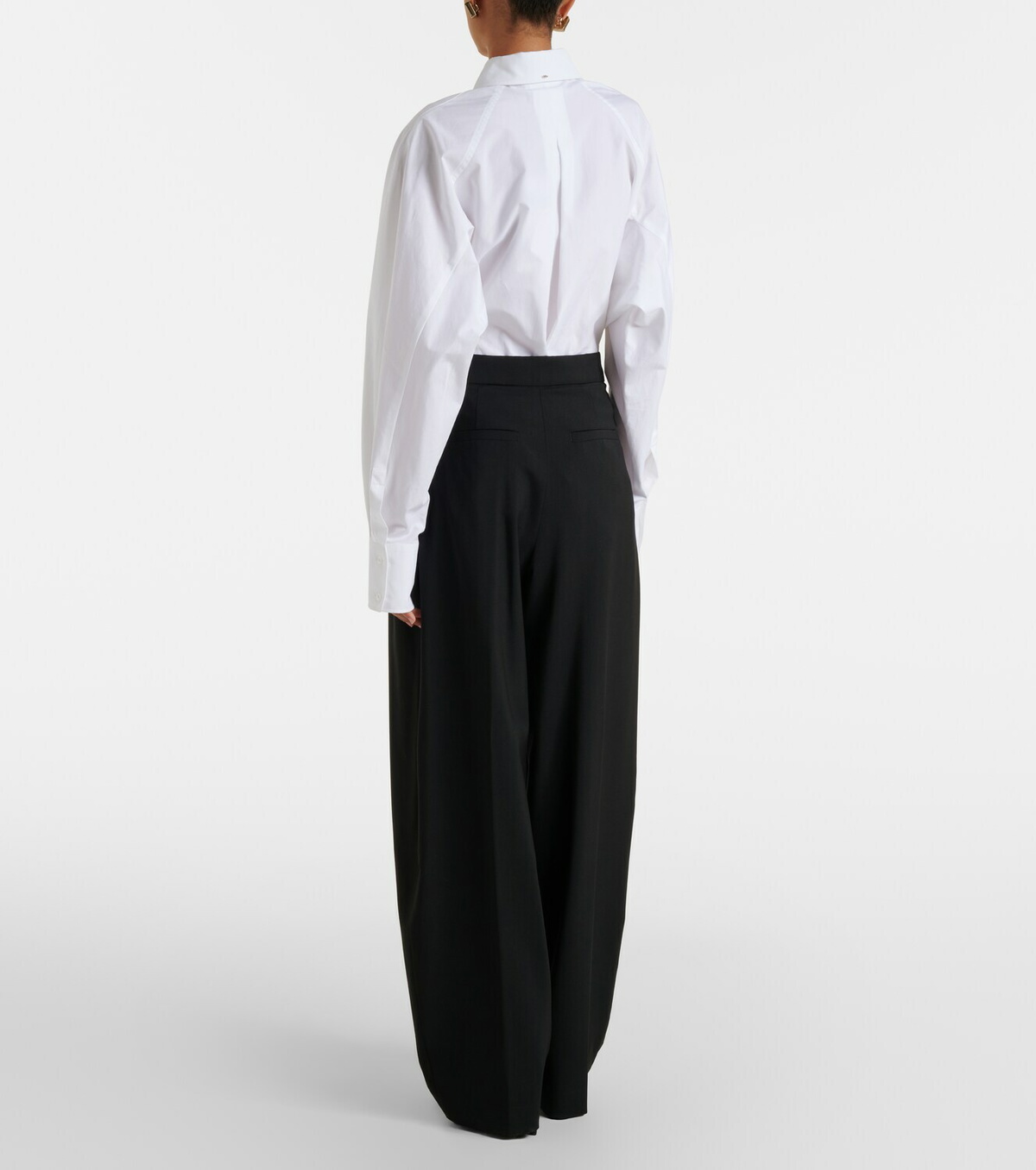 Sportmax Virgin wool pleated balloon pants
