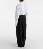 Sportmax Virgin wool pleated balloon pants