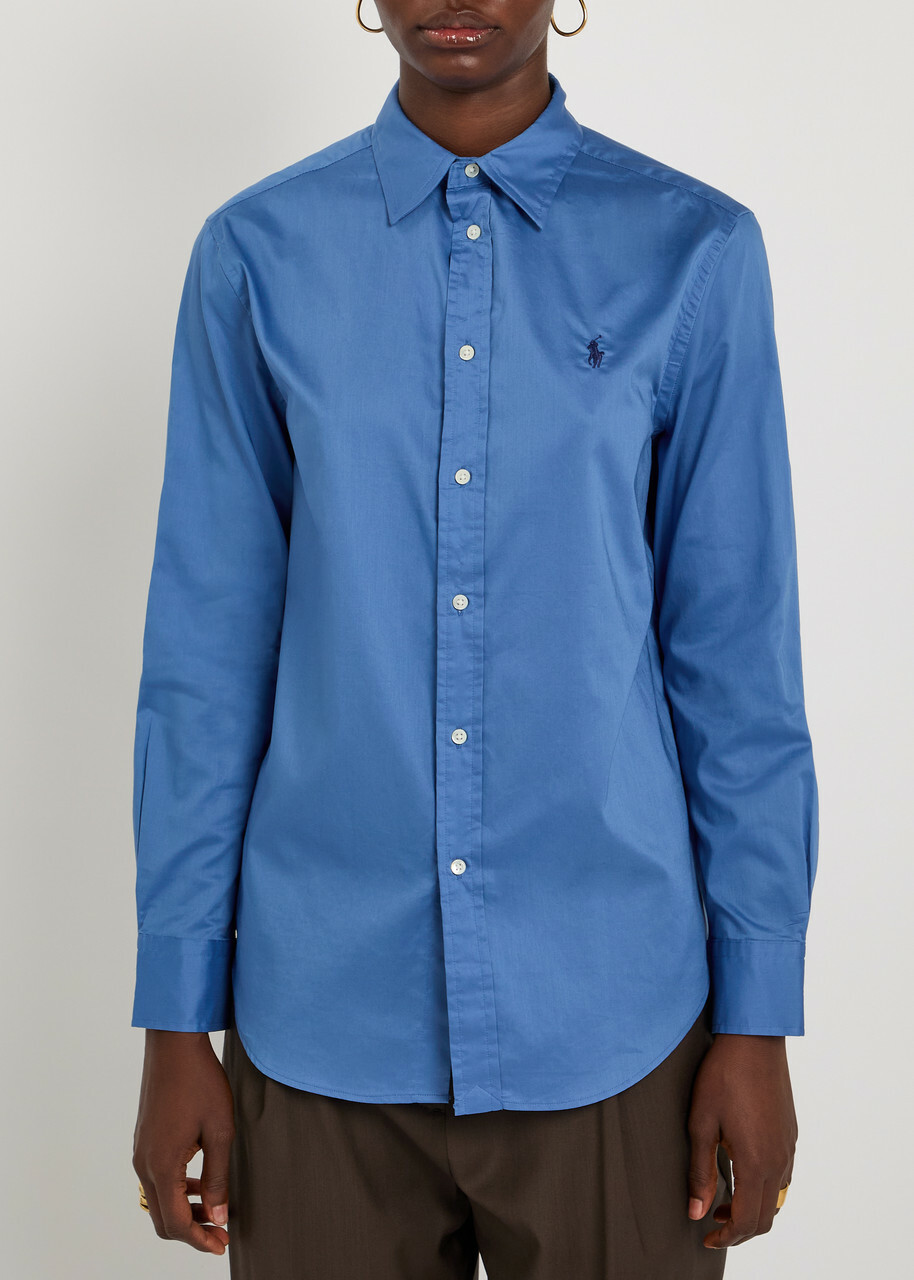 Polo Ralph Lauren Logo-embroidered Cotton Shirt Blue