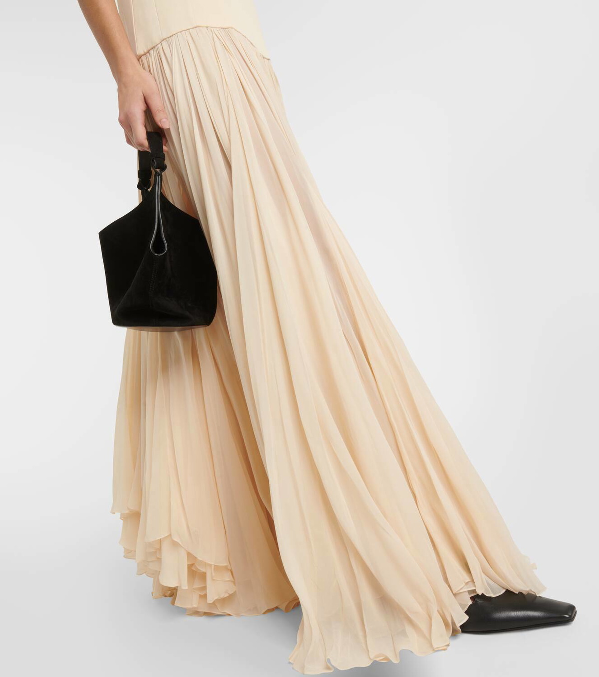 Silk Chiffon Maxi Dress