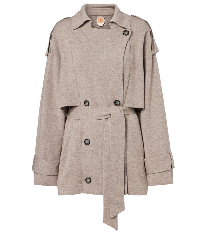 Photo: Jardin des Orangers Cropped wool and cashmere trench coat