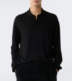 The Row Blainy wool and cashmere polo sweater