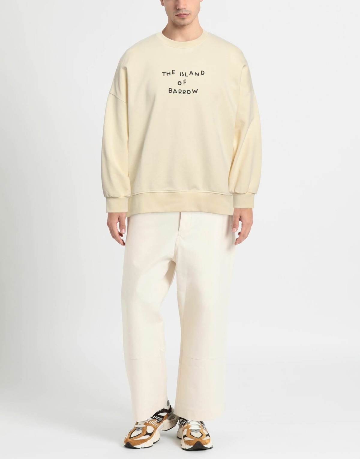 Barrow Mens Sweatshirt Pastel in Yellow
