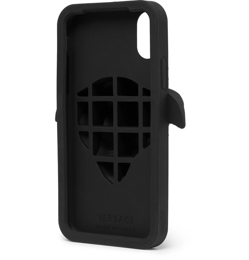 Versace - Logo-Appliquéd Rubber iPhone X Case - Men - Black Versace
