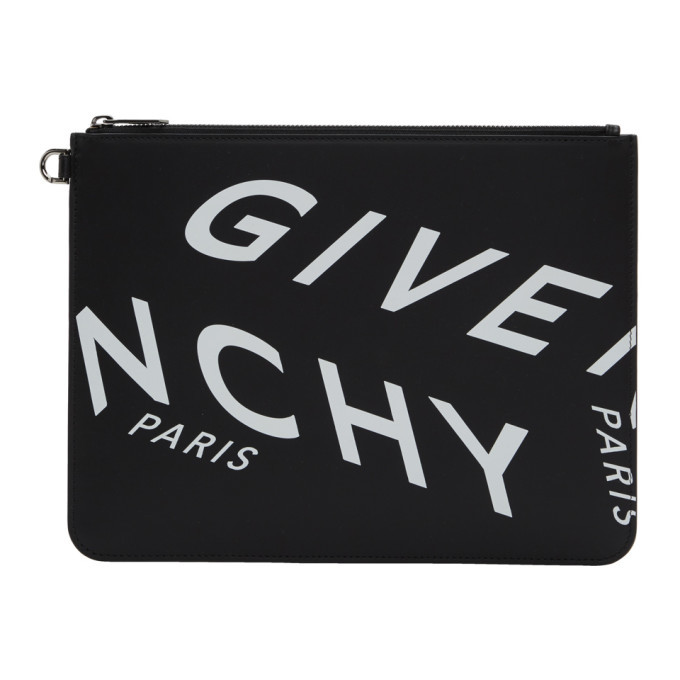 Givenchy Black Large Refracted Logo Pouch Givenchy