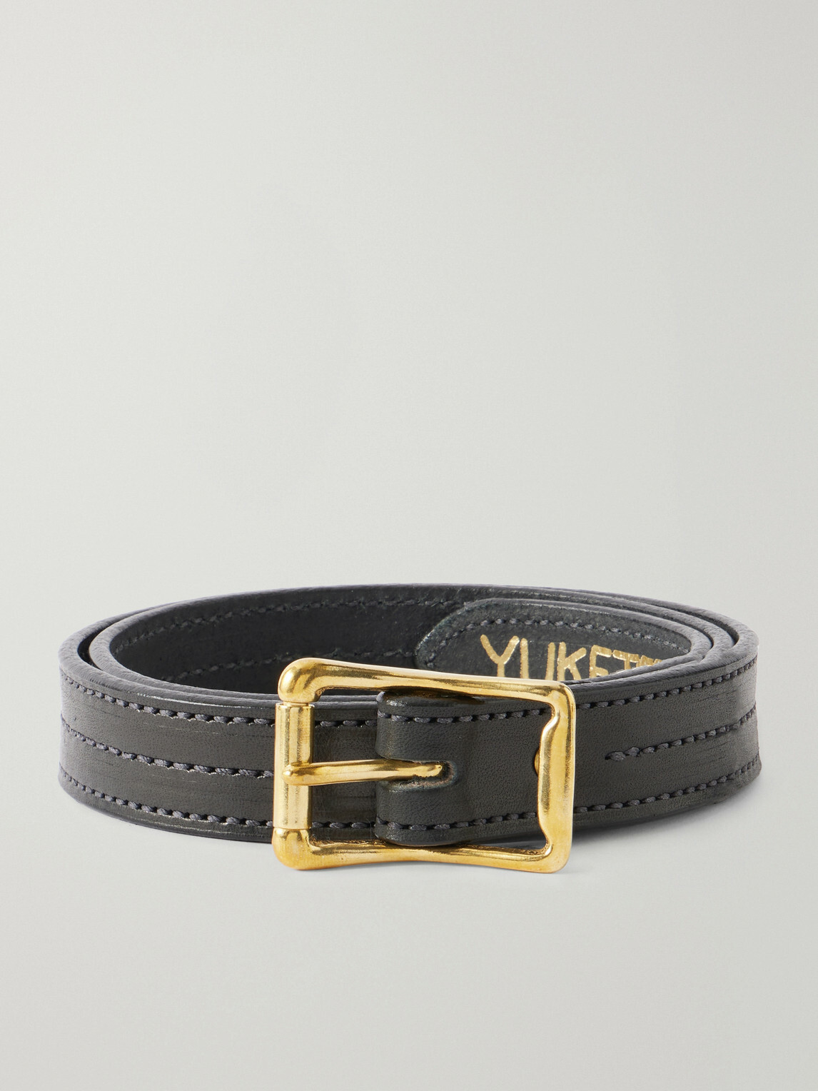 Yuketen - 2.5cm Leather Belt - Black