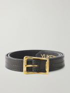 Yuketen - 2.5cm Leather Belt - Black