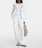 Brunello Cucinelli Cotton-blend piqué hoodie