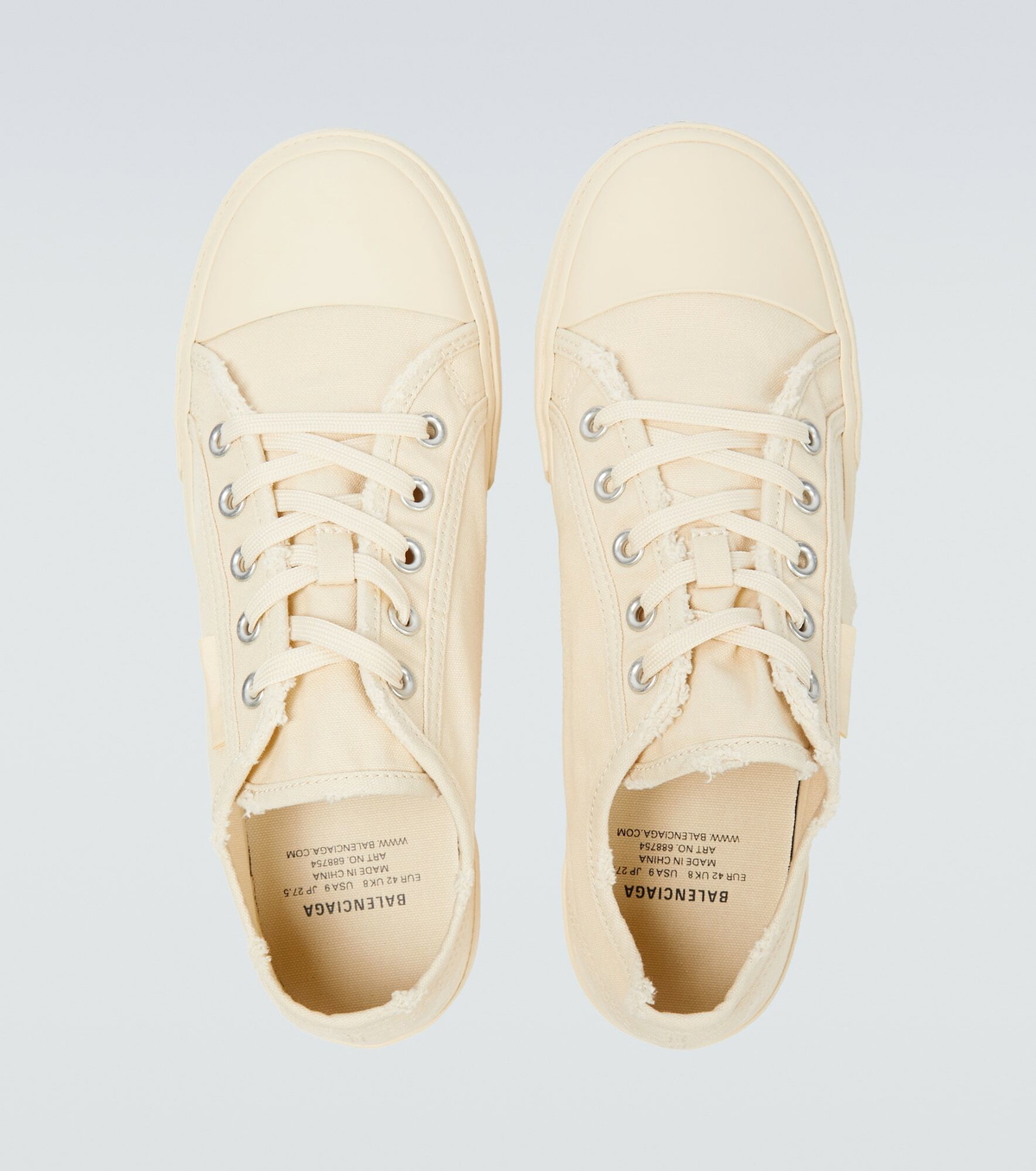 関税込【BALENCIAGA】Paris canvas low-top sneakers White Balenciaga - Paris canvas low-top sneakers Balenciaga