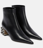 Loewe Anagram leather ankle boots
