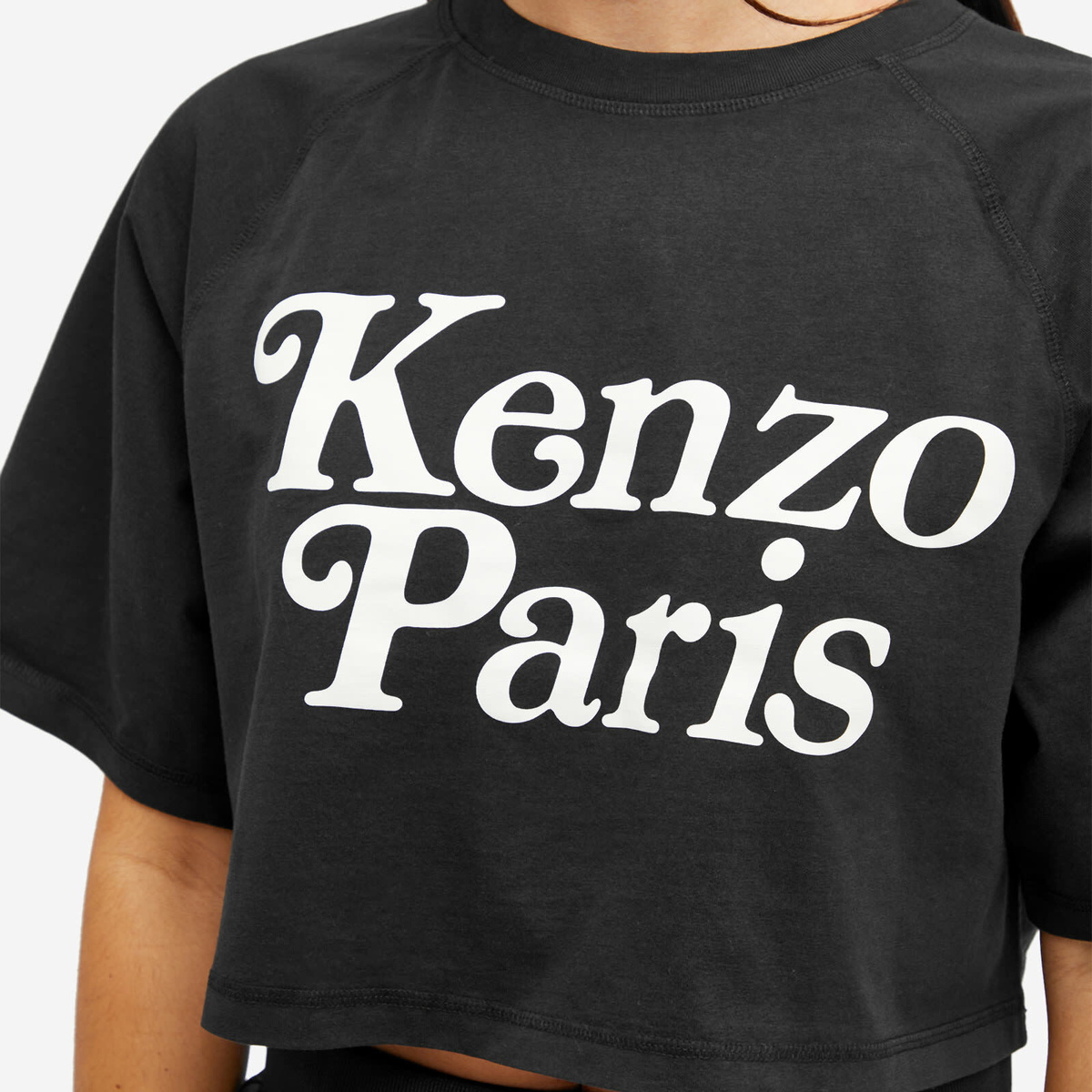 Kenzo Paris Women's Kenzo Verdy Logo Boxy T-Shirt in Black Kenzo