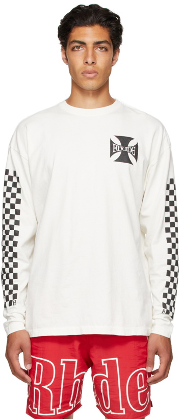 Photo: Rhude SSENSE Exclusive Off-White Long Sleeve T-Shirt