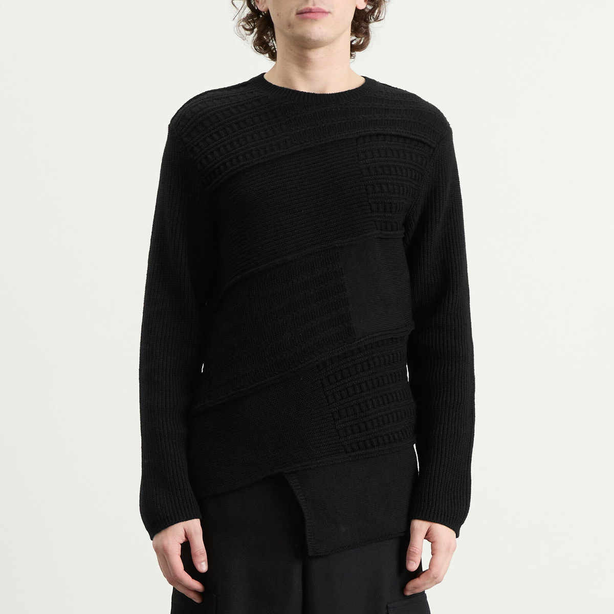 Comme des Garçons Men's Mix Knit Jumper in Black
