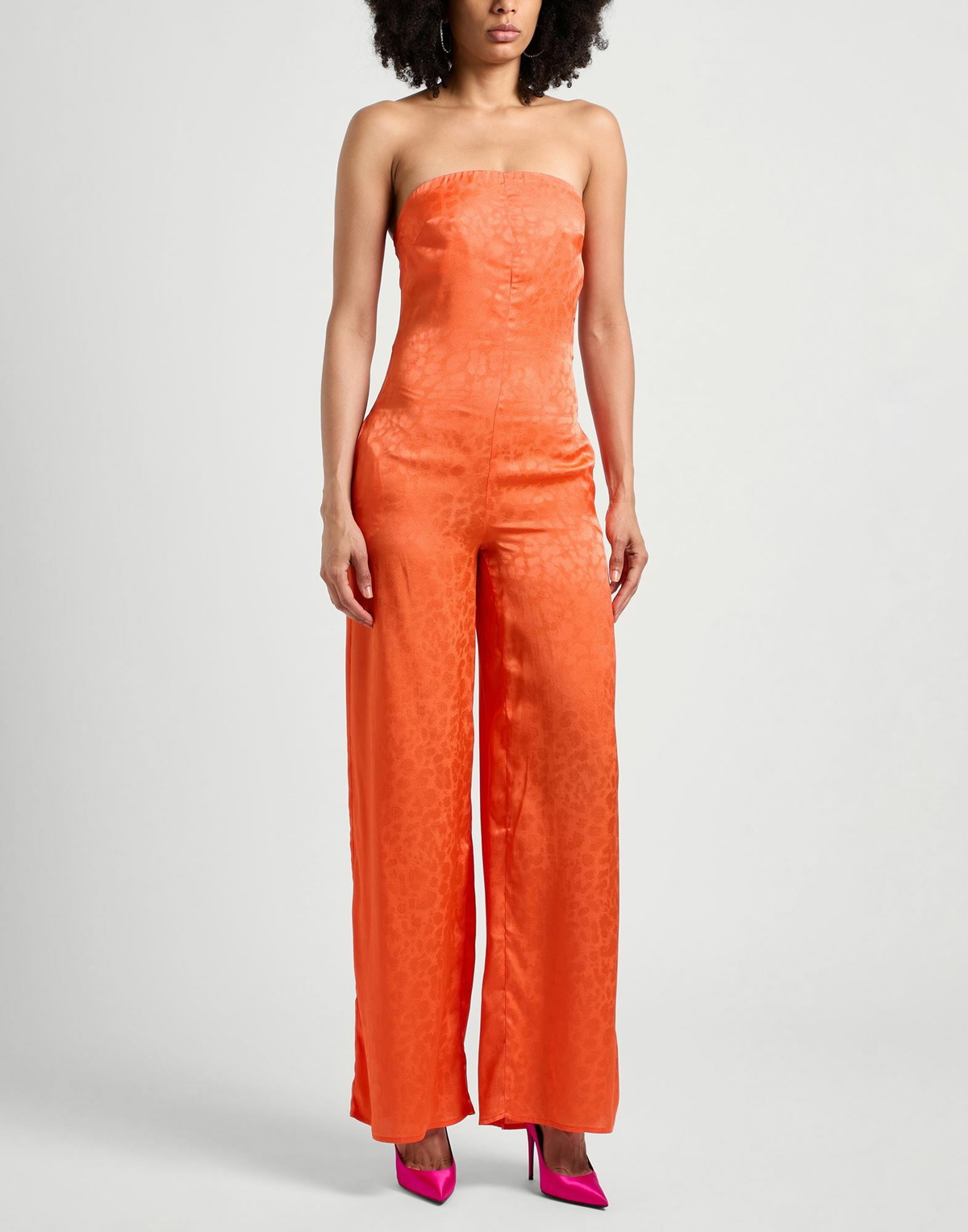 Manila Grace Womens Jumpsuit in Orange