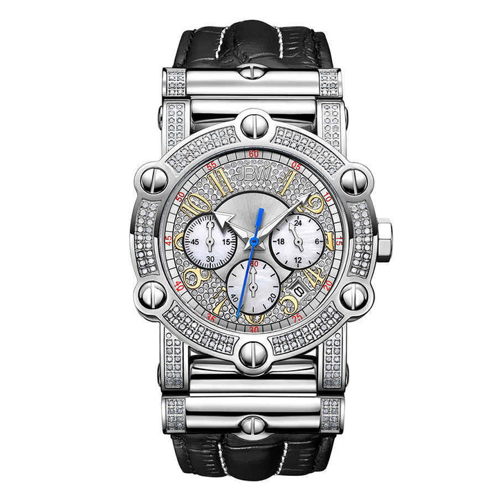 Photo: JBW Men's 10 YR Anniversary Phantom 1.96 ctw Diamond & Chronograph Watch JB-6215-10A