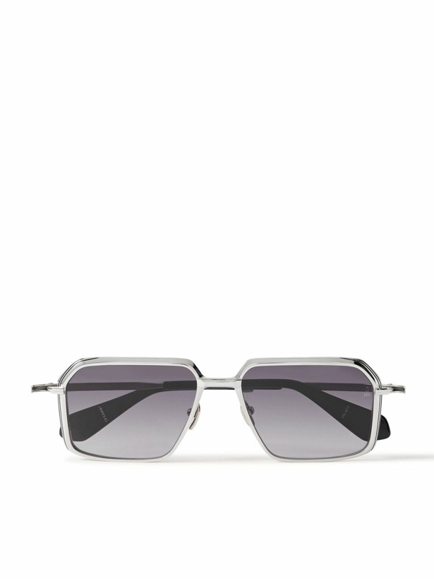 Photo: Jacques Marie Mage - Vasco Square-Frame Silver-Tone Sunglasses