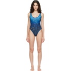 Casablanca Navy Astrology Printed Swimsuit
