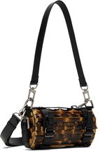 Feng Chen Wang Brown & Black Cylindrical Bamboo Bag