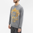 Versace Men's Baroque Logo Intarsia Knit in Grey