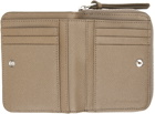 AMI Paris Taupe Ami de Cœur Compact Wallet