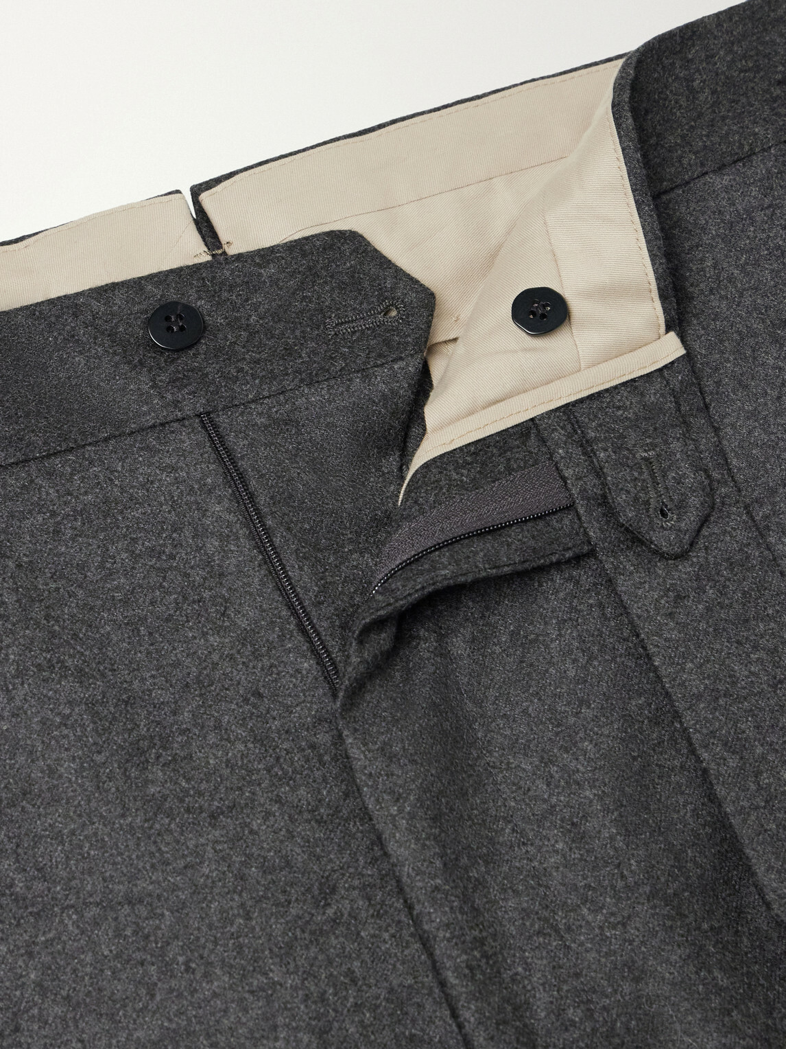 Stòffa - Straight-Leg Wool And Cashmere-Blend Flannel Trousers - Gray