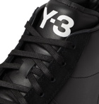 Y-3 - Yohji Pro Suede-Trimmed Leather High-Top Sneakers - Black