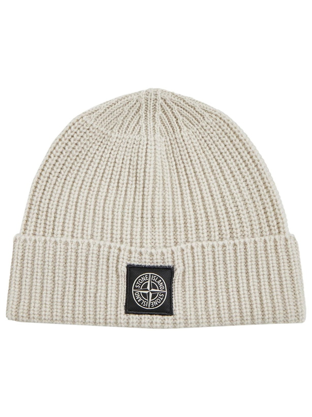 Photo: Stone Island Logo Wool Beanie