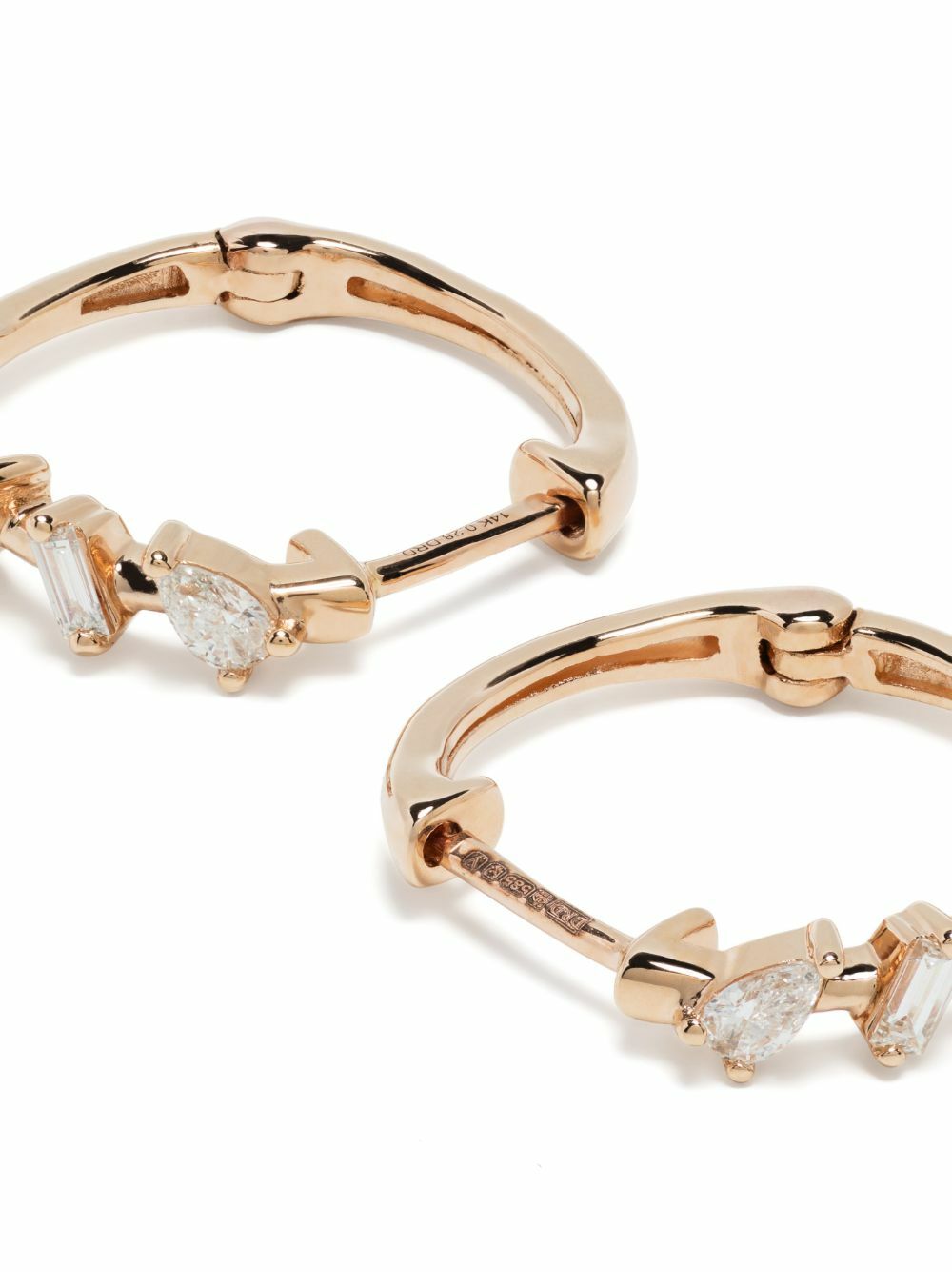 Dana Rebecca Designs 14K Rose Gold Alexa Jordyn Diamond Hoop Earrings ...