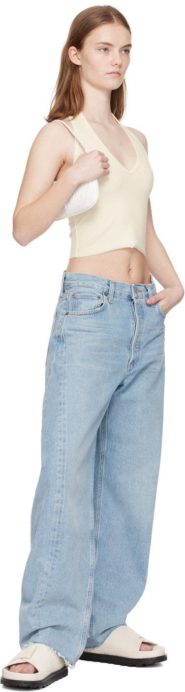 ÉTERNE Off-White Halter Tank Top