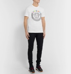 Versace - Slim-Fit Logo-Embroidered Printed Cotton-Jersey T-Shirt - White
