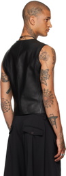 LU'U DAN Black Tailored Leather Vest