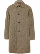 Visvim - Remi Herringbone Wool, Linen and Silk-Blend Tweed Coat - Brown