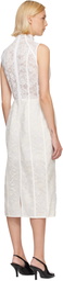 Acne Studios White Lace Corset Midi Dress