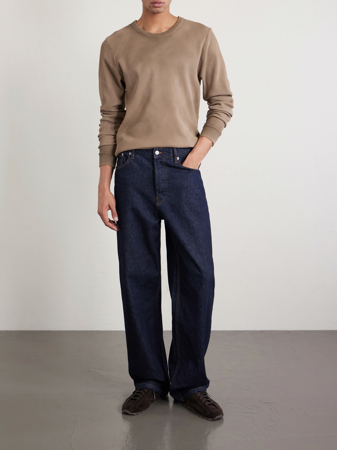 Les Tien - Slim-Fit Cotton-Blend Piqué T-Shirt - Neutrals