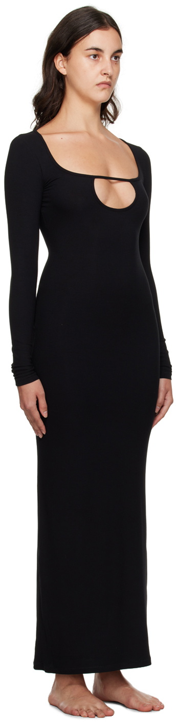 SOFT LOUNGE LONG SLEEVE DRESS | ONYX