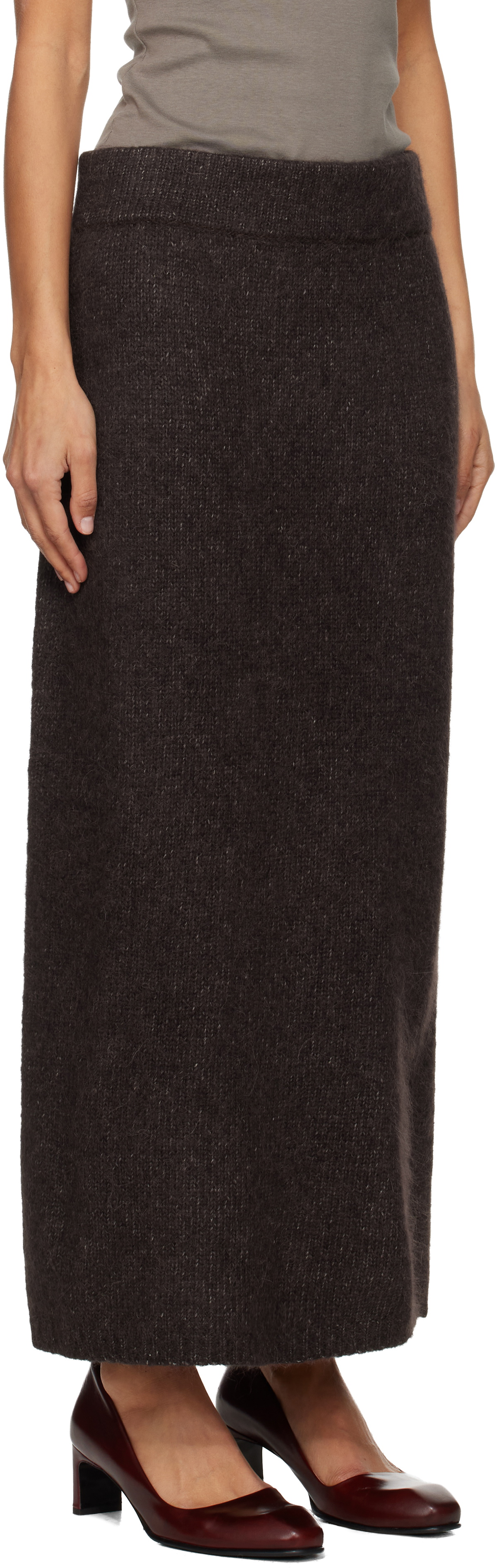 Lauren Manoogian Brown Loft Pencil Midi Skirt