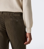 Kiton Cotton corduroy tapered pants